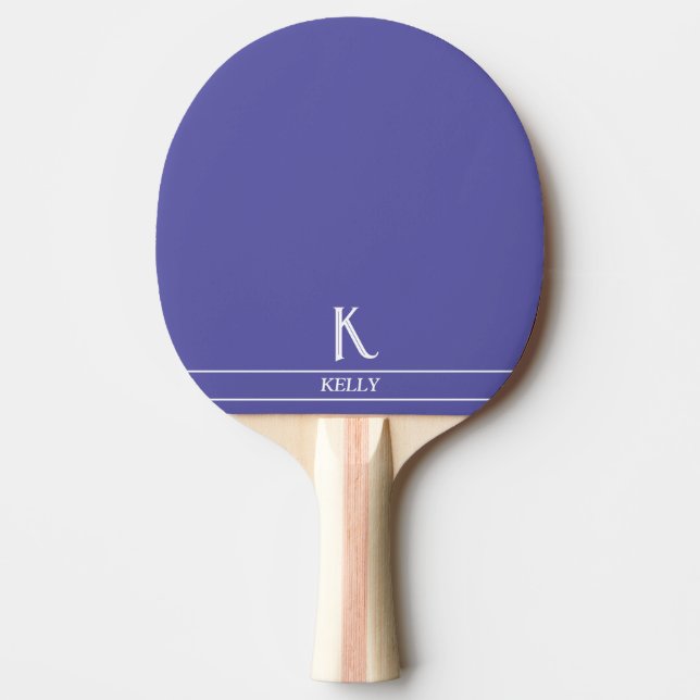 Vinblå Monogrammerad Pingisracket (Framsidan)