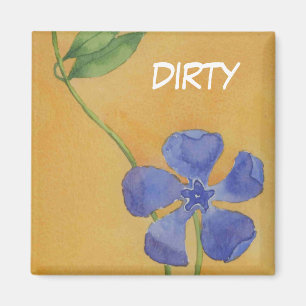 "Vinca" Dish Washer Status Blommigt Magnet