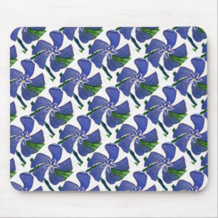 ’Vinca Vine’ Tiled Mönster Blommigt Mousepad Musmatta
