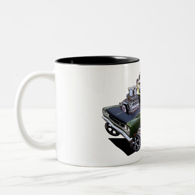 Vince Crain 1969 Born till Buzz Två-Tonad Mugg (Vänster)