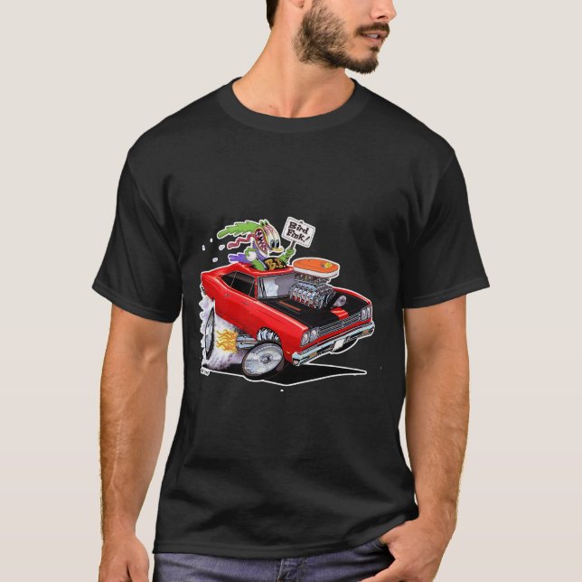 Vince Crain BIRD FINK 1969 röd muskelbil T Shirt (Framsida)