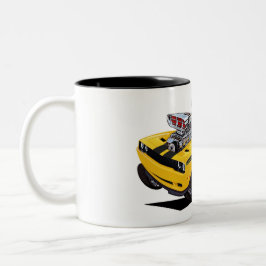 Vince Crain High Octane Art helvetcat Banana GULT Två-Tonad Mugg