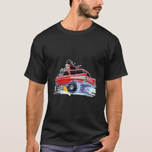 Vince Crains High Octane Art, 1957 Chevy NOMAD T Shirt (Framsida)