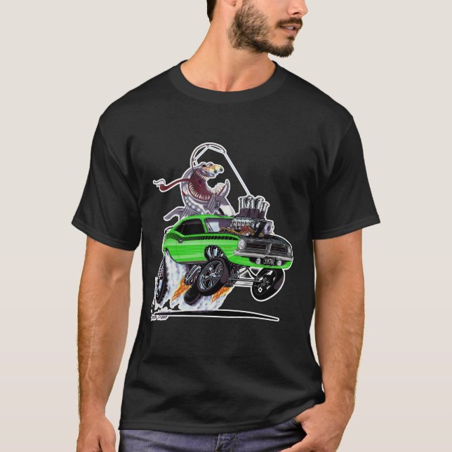 Vince Crains High Octane Art, 1970 AAR 'cuda' T Shirt (Framsida)