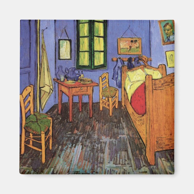 Vincent Bedroom i Arles av Vincent van Gogh Magnet (Framsidan)