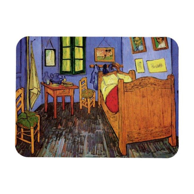 Vincent Bedroom i Arles av Vincent van Gogh Magnet (Horisontell)