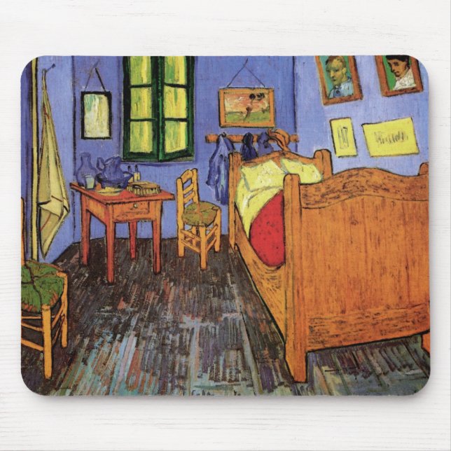 Vincent Bedroom i Arles av Vincent van Gogh Musmatta (Framsidan)