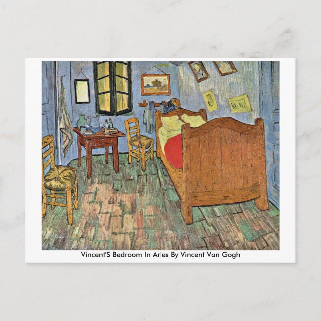 Vincent Bedroom in Arles by Vincent Van Gogh Vykort (Framsida)