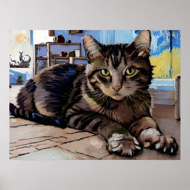Vincent Cat Gogh Poster (Framsidan)