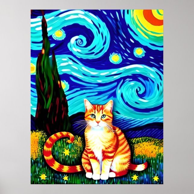 Vincent Cat Gogh Poster (Framsidan)