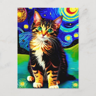 Vincent Cat Gogh-vykort Vykort