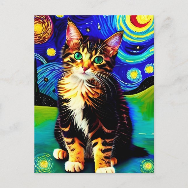 Vincent Cat Gogh-vykort Vykort (Framsida)