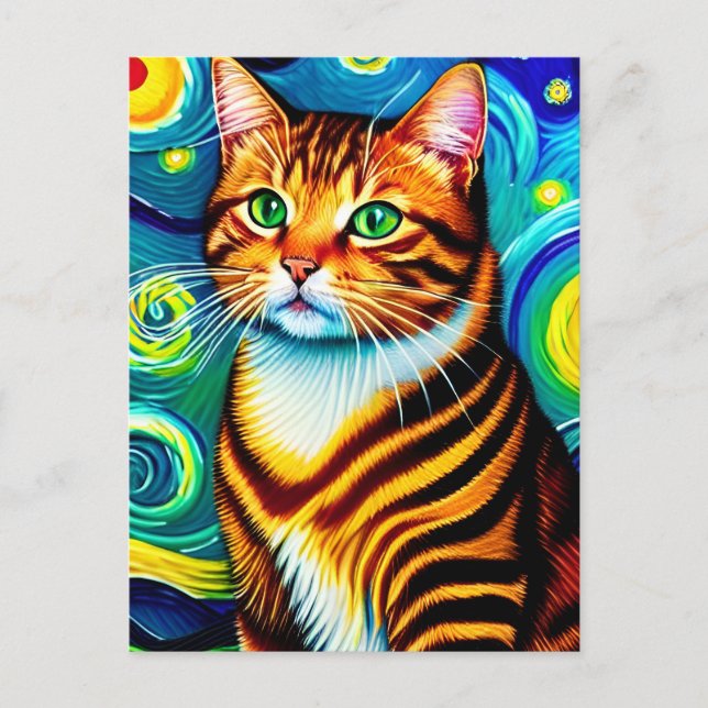 Vincent Cat Gogh-vykort Vykort (Framsida)