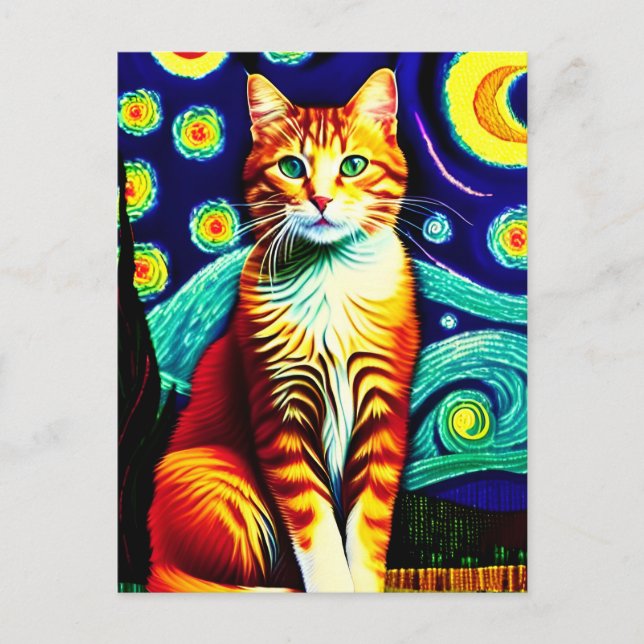 Vincent Cat Gogh-vykort Vykort (Framsida)