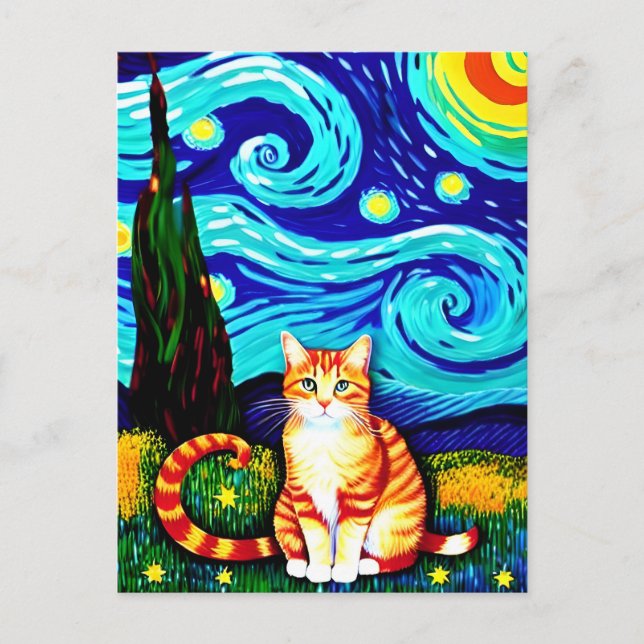 Vincent Cat Gogh-vykort Vykort (Framsida)