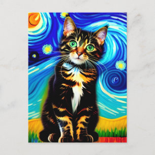 Vincent Cat Gogh-vykort Vykort