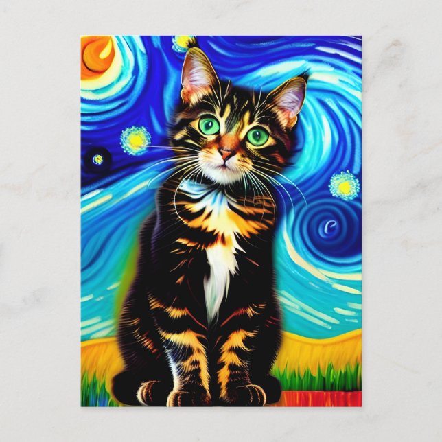 Vincent Cat Gogh-vykort Vykort (Framsida)