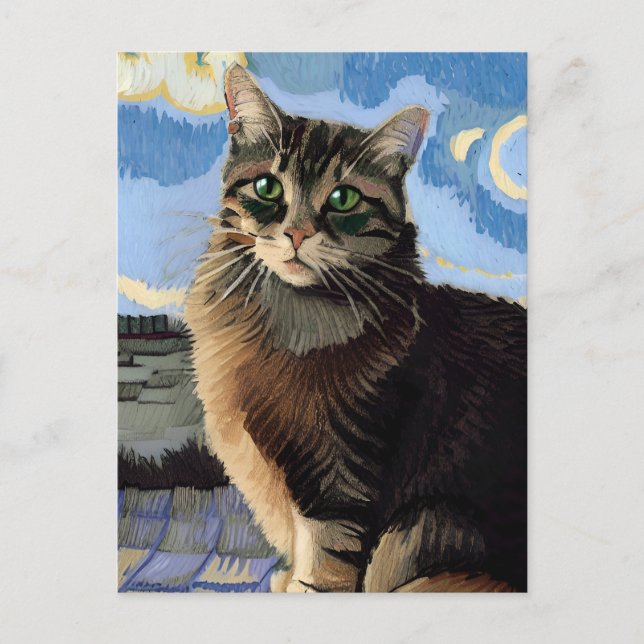 Vincent Cat Gogh-vykort Vykort (Framsida)