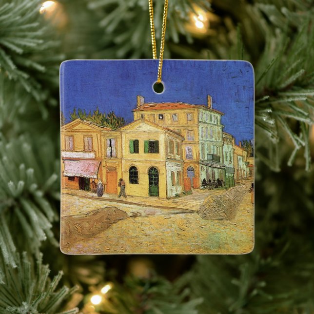 Vincent House i Arles av Vincent van Gogh Julgransprydnad Keramik (Träd)