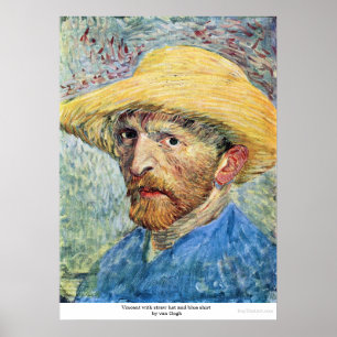 Vincent med sugrörhatten och blåttskjortan av Van Poster