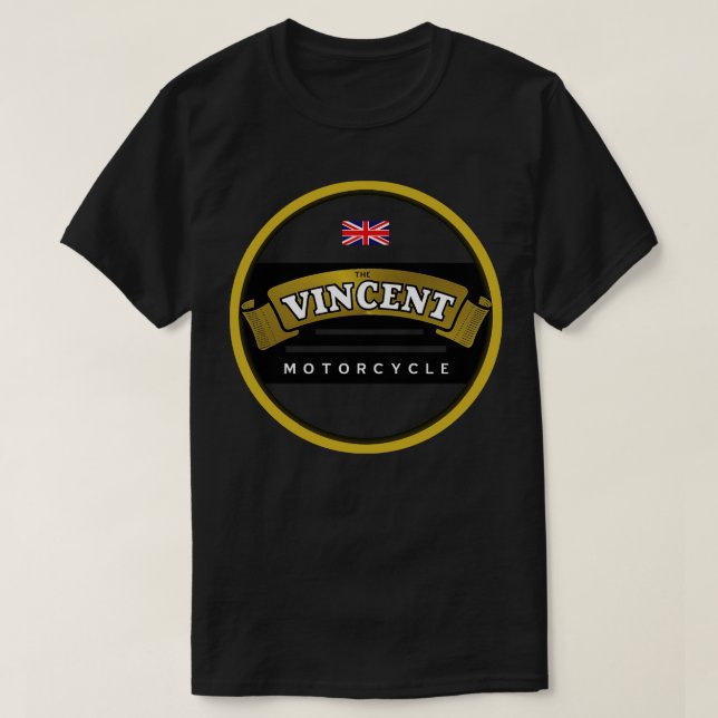 Vincent Motorcycle England T Shirt (Design framsida)