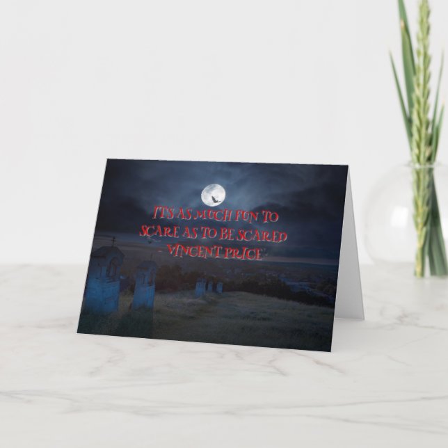 Vincent Prisare Quote, Halloween-design Kort (Framsida)