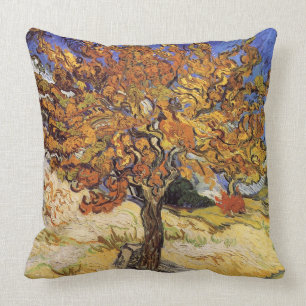 Vincent skåpbil Gogh-The Mullbärsträd träd Kudde