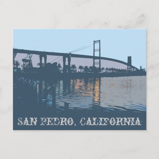 Vincent Thomas Bridge Postcard Vykort (Framsida)