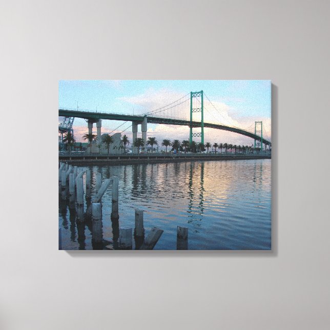 Vincent Thomas Bridge San Pedro Canvastryck (Framsida)