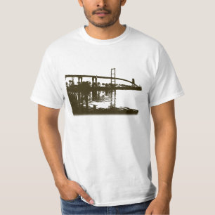 Vincent Thomas överbryggar i brun T-tröja Tee Shirt
