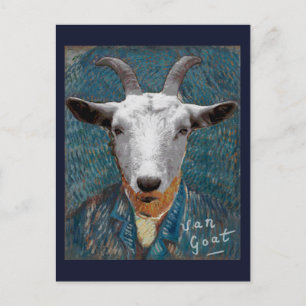Vincent Van Goat Animal Painter Vykort