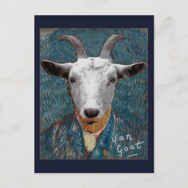 Vincent Van Goat Animal Painter Vykort (Framsida)
