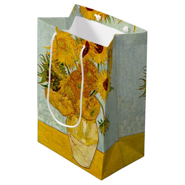 Vincent Van Gogh 12 Solrosor Impressionist (Framsidan Vinklad)
