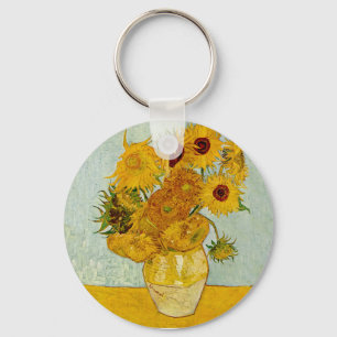 Vincent Van Gogh 12 Solrosor Impressionist Nyckelring