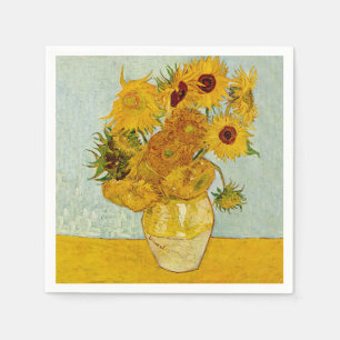 Vincent Van Gogh 12 Solrosor Impressionist Pappersservett