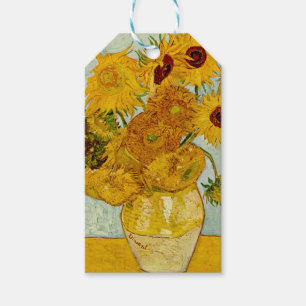Vincent Van Gogh 12 Solrosor Impressionist Presentetikett