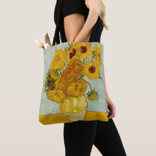 Vincent Van Gogh 12 Solrosor Impressionist Tygkasse
