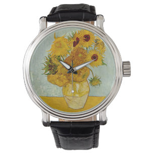 Vincent Van Gogh 12 Solrosor Impressionistisk Armbandsur