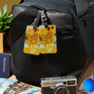 Vincent Van Gogh 12 Solrosor Impressionistisk Bagagebricka