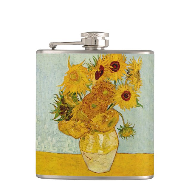 Vincent Van Gogh 12 Solrosor Impressionistisk Fickplunta (Framsidan)