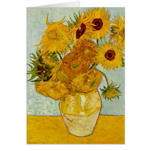 Vincent Van Gogh 12 Solrosor Impressionistisk Hälsningskort