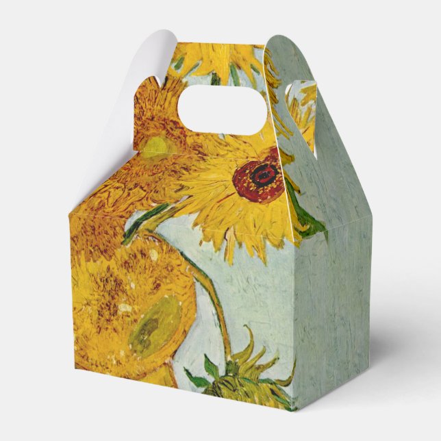 Vincent Van Gogh 12 Solrosor Impressionistisk Presentaskar (Framsidan Sidan)