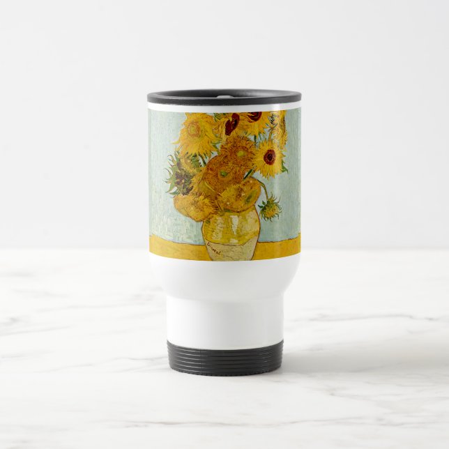 Vincent Van Gogh 12 Solrosor Impressionistisk Resemugg (Center)