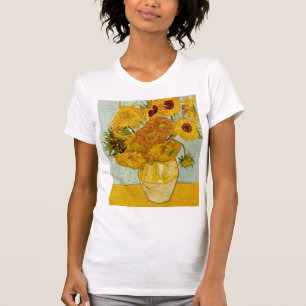 Vincent Van Gogh 12 Solrosor Impressionistisk T Shirt