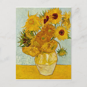Vincent Van Gogh 12 Solrosor Impressionistisk Vykort