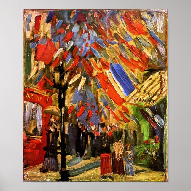 Vincent Van Gogh - 14:e Juli Firande Poster (Framsidan)