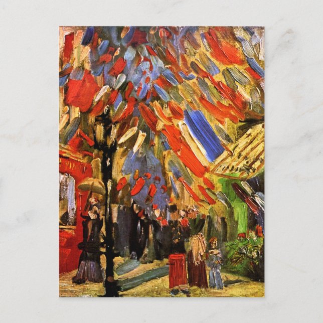 Vincent Van Gogh - 14 juli Firande Vykort (Framsida)