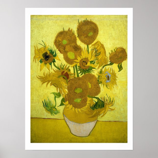 Vincent Van Gogh-15-blommor i en Vas-post Poster (Framsidan)