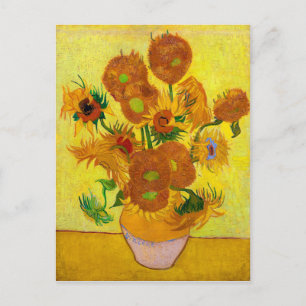Vincent Van Gogh-15 Solblommor i Vas Art Vykort