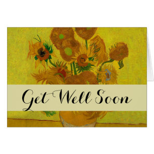 Vincent Van Gogh 15 Solblommor Painting Hälsningskort